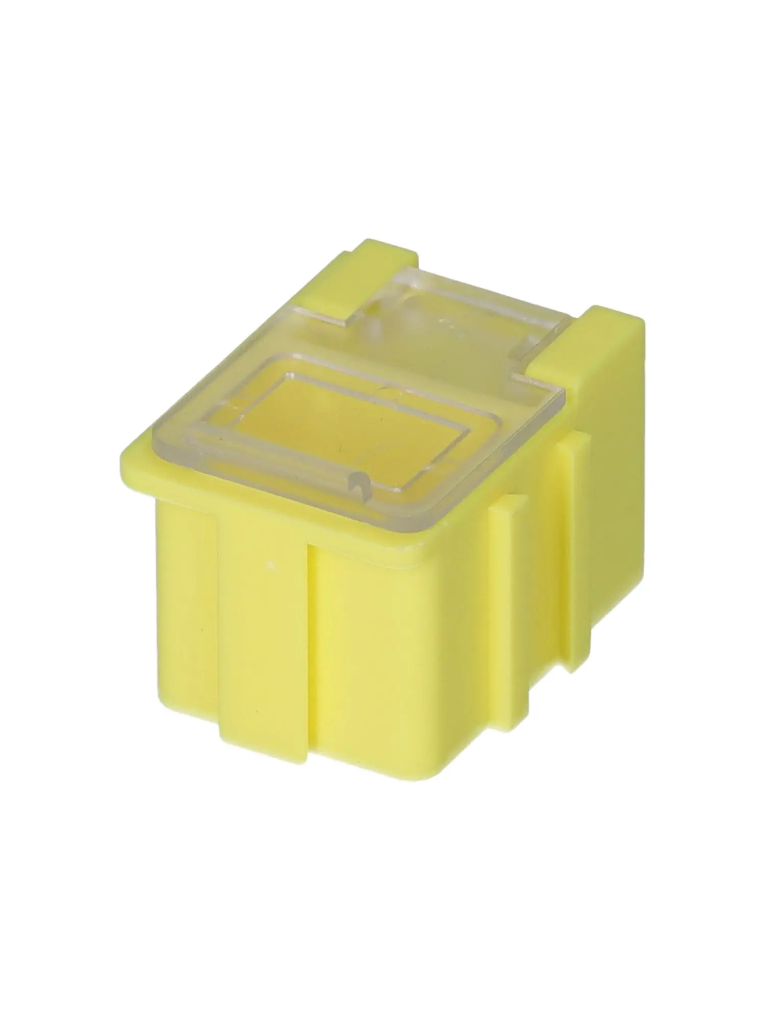 Produktfoto 1 von Licefa Kleinteilebox Klar, Gelb, 1 Fächer Verstellbare Fächer, 21 mm x 21.8mm x 29.4 mm