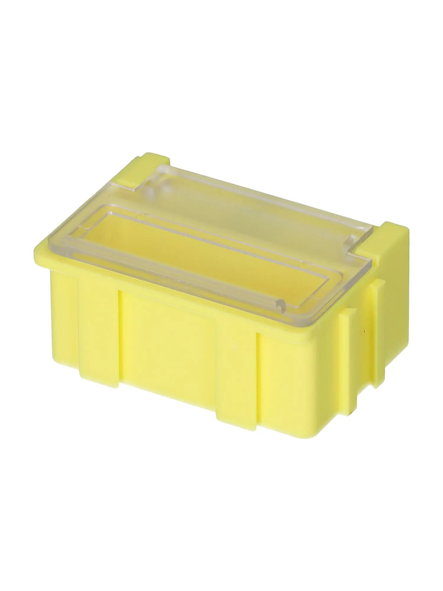 Produktfoto 1 von Licefa Kleinteilebox Klar, Gelb, 1 Fächer Verstellbare Fächer, 21 mm x 42.4 mm x 29.4 mm