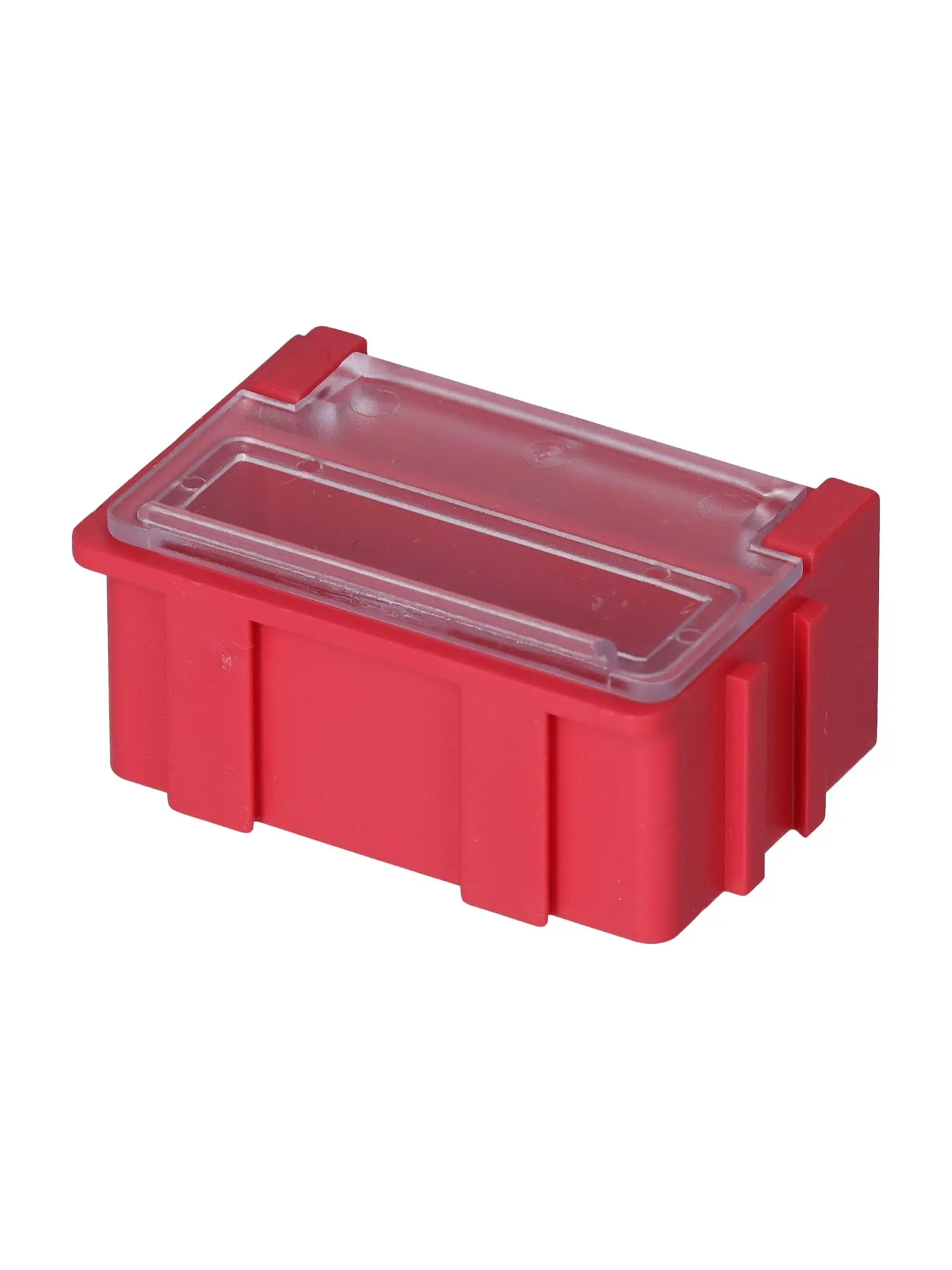 Produktfoto 1 von Licefa Kleinteilebox Rot, Klar, 1 Fächer Verstellbare Fächer, 21 mm x 42.4 mm x 29.4 mm