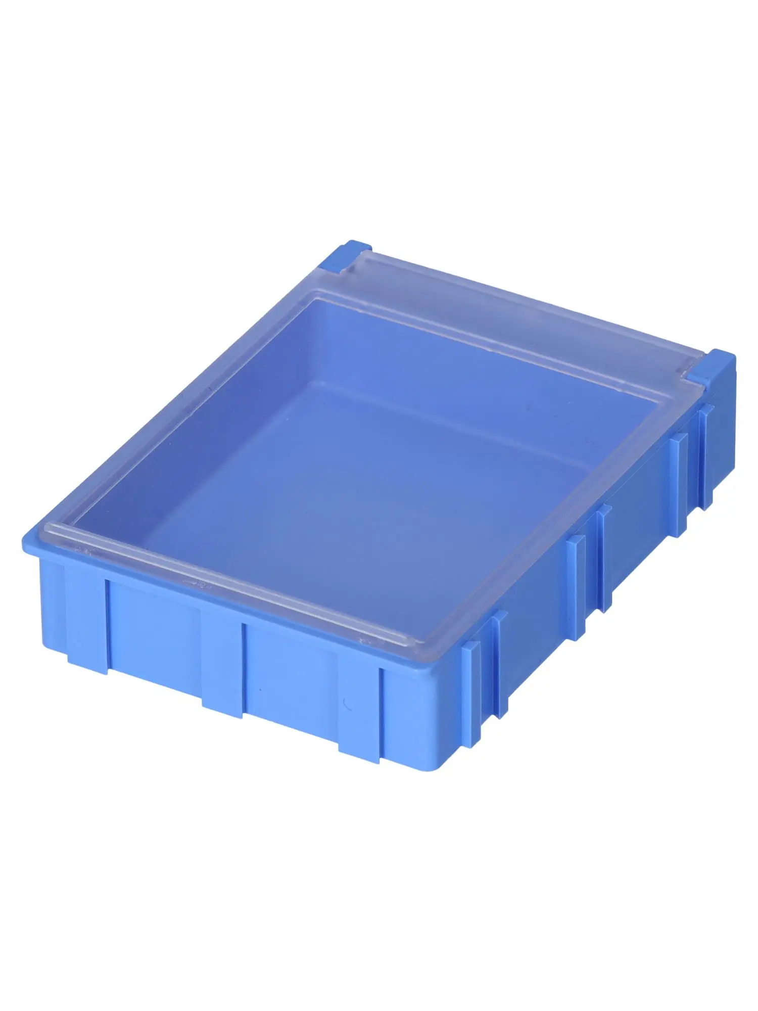 Produktfoto 1 von Licefa Kleinteilebox Blau, Klar, 1 Fächer Verstellbare Fächer, 21 mm x 63 mm x 85.3 mm