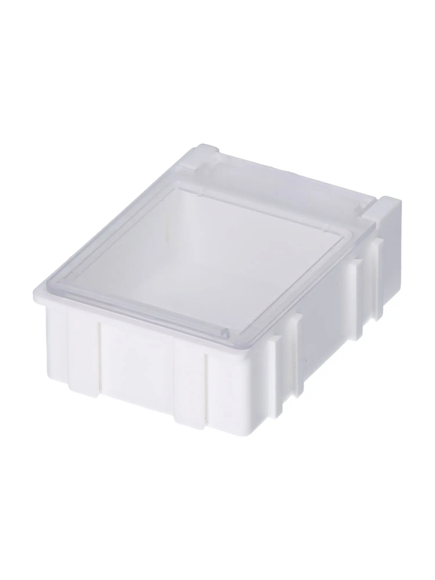 Produktfoto 1 von Licefa Kleinteilebox Weiß, Klar, 1 Fächer, 21 mm x 42.3 mm x 57.4 mm