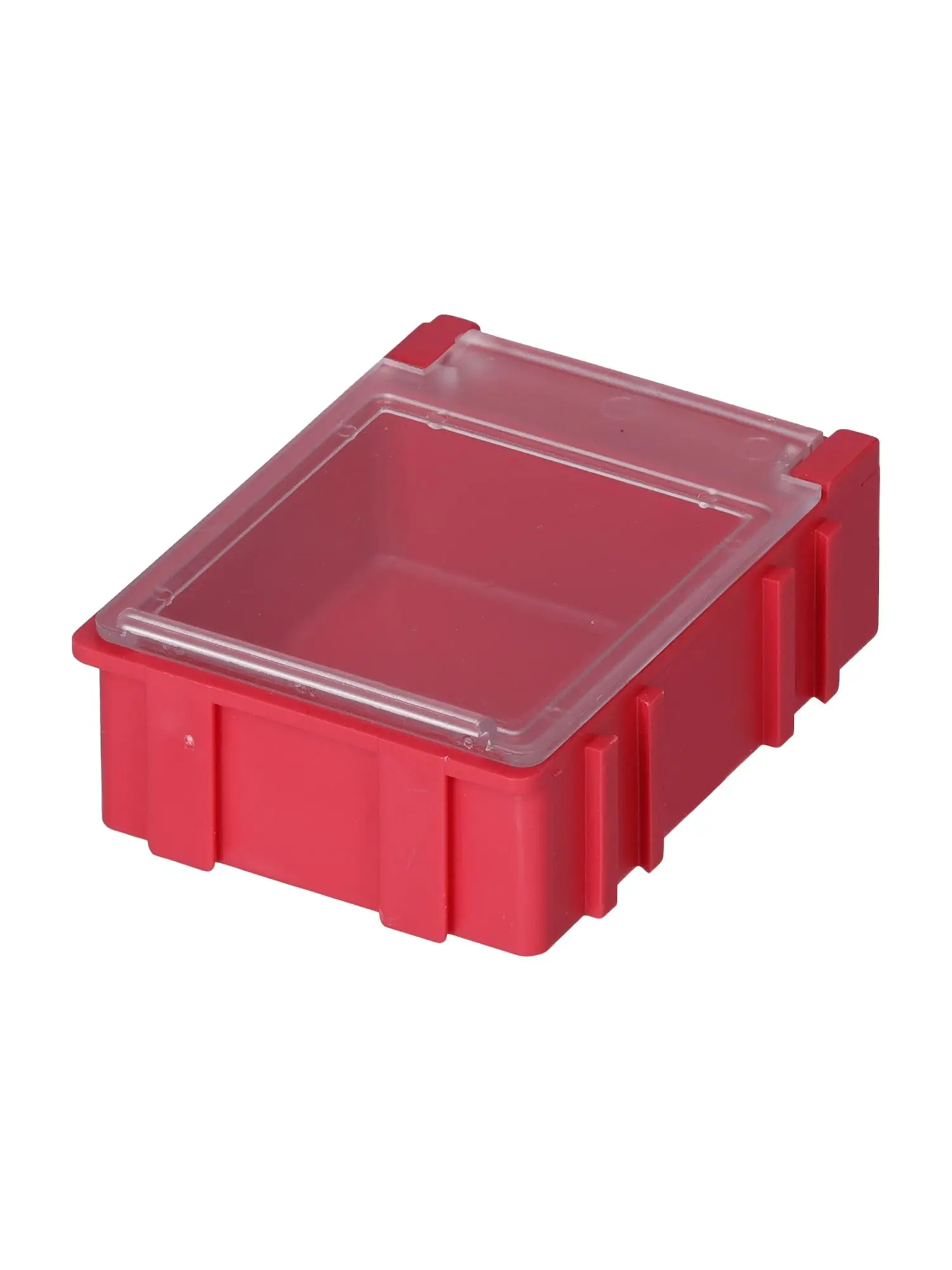 Produktfoto 1 von Licefa Kleinteilebox Rot, Klar, 1 Fächer Verstellbare Fächer, 21 mm x 42.3 mm x 57.4 mm