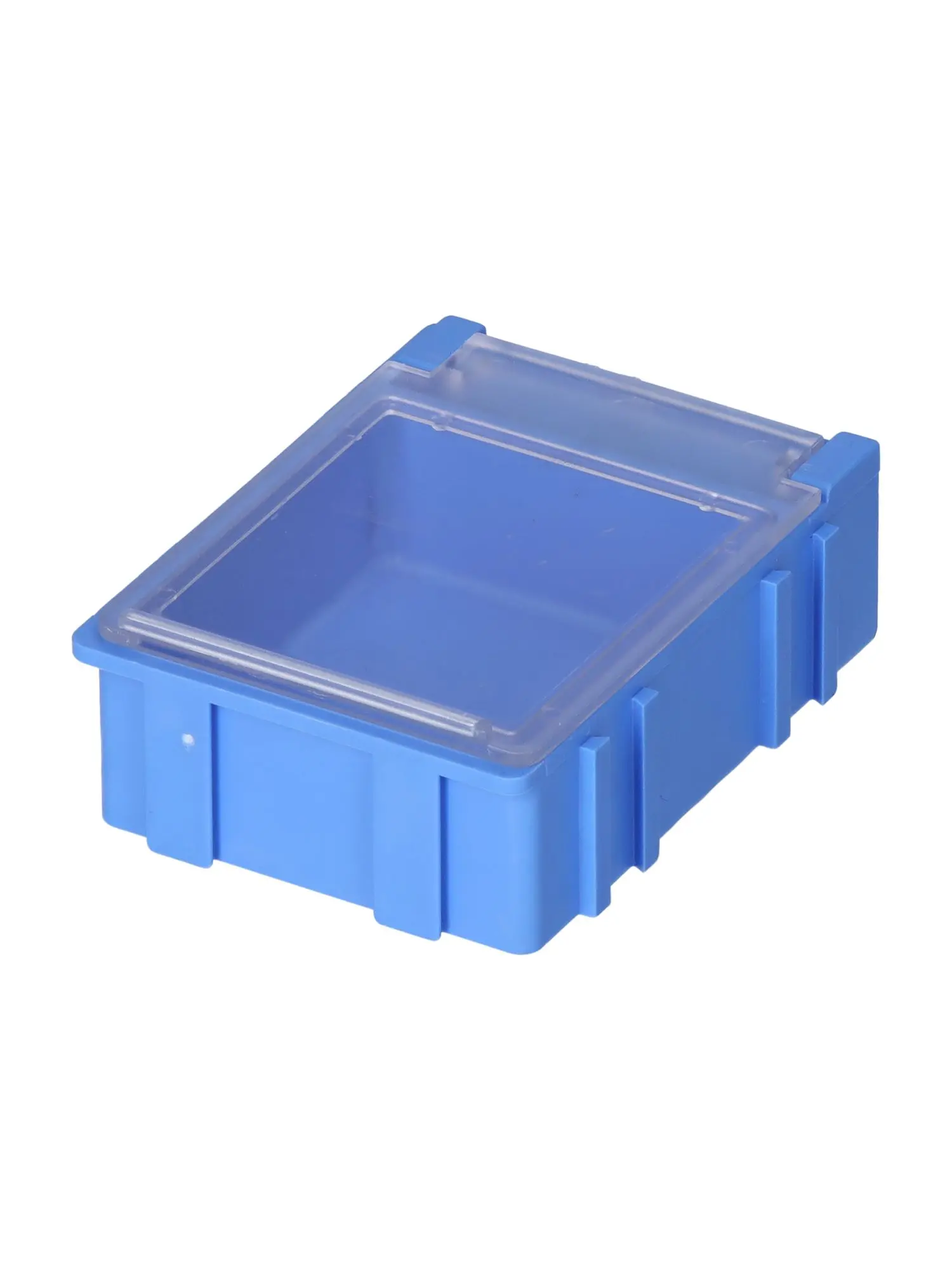 Produktfoto 1 von Licefa Kleinteilebox Klar, Blau, 1 Fächer, 21 mm x 42.3 mm x 57.4 mm