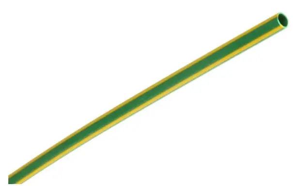 Produktfoto 1 von RS PRO Standard-Wärmeschrumpfschlauch, Polyolefin Gelb, Grün, Ø 3.2 mm Schrumpfrate 2:1, Länge 1m
