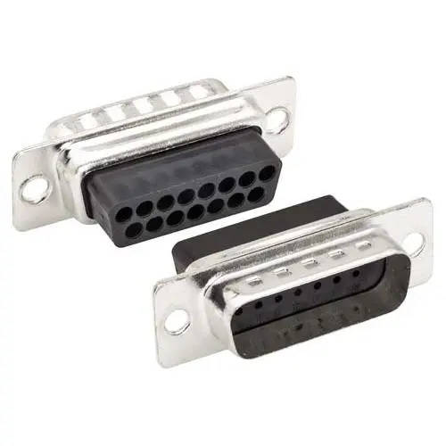 L-Com C&P D-Sub-Standardstecker Gerade, 15-polig 2.77 mm Raster, Durchsteckmontage Stecker, mit Schraubverschluss,