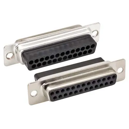 L-Com C&P D-Sub-Standardstecker Gerade, 25-polig 2.77 mm Raster, Durchsteckmontage Buchse, mit Platinenbefestigung,