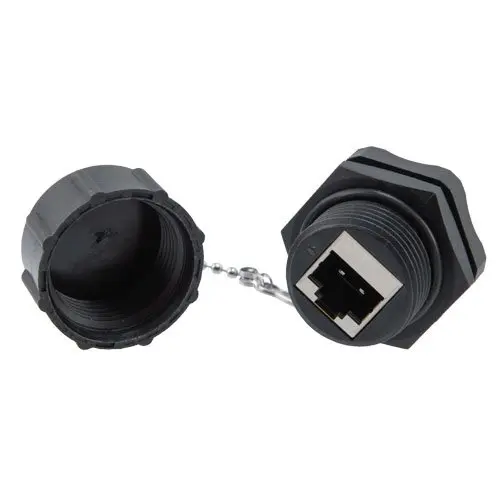Produktfoto 1 von L-Com, WBR Ethernet-Steckverbinder, RJ45, Cat6a, 2 -Port, Typ Messing vernickelt
