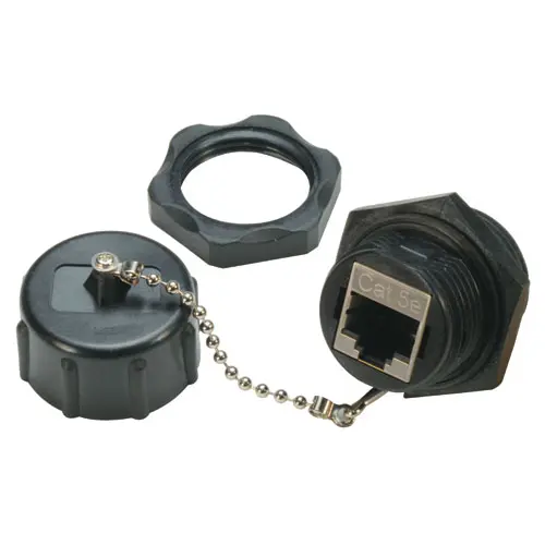 L-Com WPB Stecker Ethernet-Steckverbinder Messing vernickelt Schraubanschlussklemme Horizontal