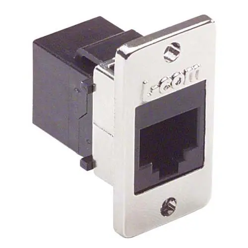 L-Com ECF Cat3 Ethernet-Steckverbinder, 1-Port 1-polig Frontplattenmontage Gerade