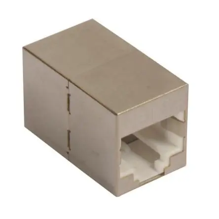 Produktfoto 1 von L-Com, TDG Ethernet-Verbinder, RJ45, Cat5e, 2 -Port, Typ Messing vernickelt, Typ Kupplung