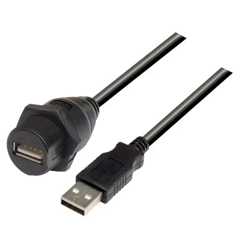 Produktfoto 1 von L-Com USB-Kabel, USBA / USBA, 300mm USB 2.0