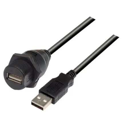 Produktfoto 1 von L-Com Stecker USB-Kabel, USB Typ A Buchse / USB Typ A, 0.3 m USB 2.0