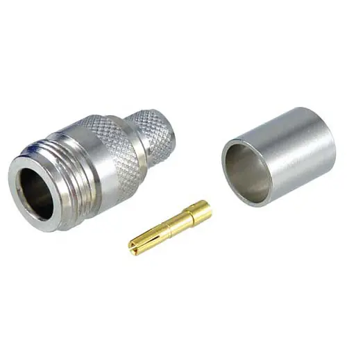Produktfoto 1 von L-Com ANF Buchse Koaxialsteckverbinder N-Steckverbinder, Kabel, 50 Ω Crimpbefestigung, Gerade