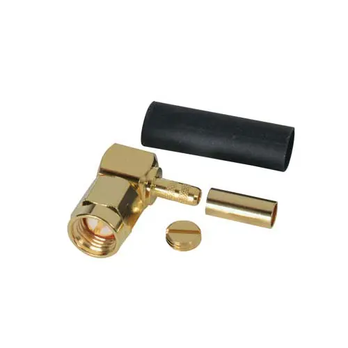 Produktfoto 1 von L-Com BAC Stecker Koaxialsteckverbinder SMA-Steckverbinder, Kabel, 50 Ω Crimpbefestigung, gewinkelt