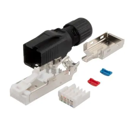 Produktfoto 1 von L-Com TSP Stecker Cat6a Ethernet-Steckverbinder, 1-Port 1-polig Oberfläche Gerade