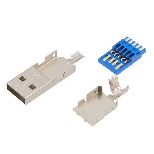 Produktfoto 1 von L-Com, Vertikal USB-Steckverbinder Stecker USB Typ A 1, Kabel USB 3.0