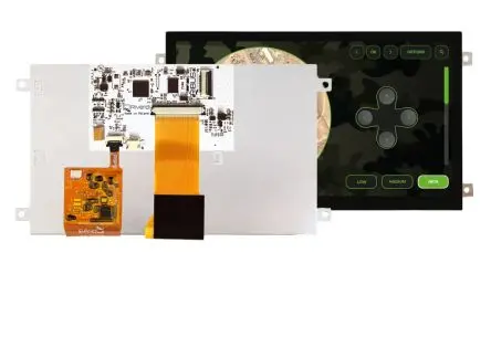 Produktfoto 1 von Riverdi TFT-LCD-Anzeige 7 Zoll RGB Touchscreen Kapazitiv, 1024 x 600 Pixel, 154.21 x 85.92 mm LED