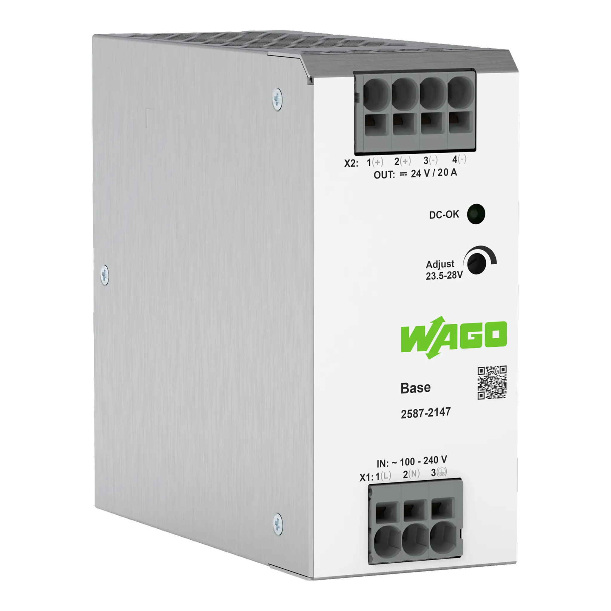 Produktfoto 1 von WAGO 2587 Spannungsversorgung Spannungsversorgung 240V ac AC / 5 A 24V dc DC 120 W
