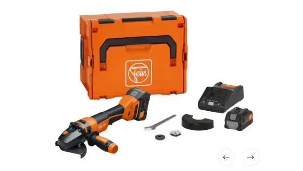 Produktfoto 1 von FEIN CCG 18-125-12 PD-SEC AS Set 2 x 8Ah Akku-Winkel-Schleifmaschine / 1200 W, Scheiben-Ø 125 mm 8.0 Ah 2500U/min, 8500