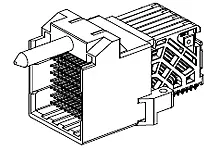 Produktfoto 1 von Molex 171575, 2.15 mm Backplane-Steckverbinder Anschluss, 150-polig, 15-reihig, gewinkelt 10