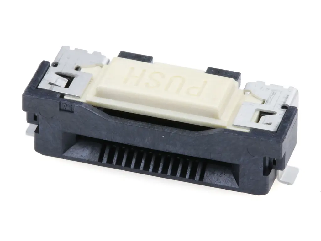 Produktfoto 1 von Molex 200485-0610, SMD gewinkelt FPC-Steckverbinder, 10-polig, Raster 0.5 mm, Kontakt mit Bodenberührung