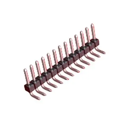 Molex 42376 Stift für Leiterplatten-Stiftleiste gewinkelt, 2-polig / 1-reihig, Raster 2.54 mm Raster Durchsteckmontage,