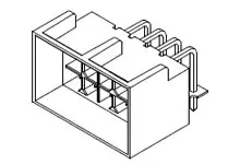 Molex 44428 Leiterplattenleiste gewinkelt, 10-polig / 2-reihig, Raster 3 mm Raster Oberfläche, Ummantelt