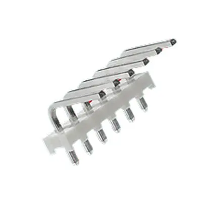 Molex 41772 Stift für Leiterplatten-Stiftleiste gewinkelt, 7-polig / 1-reihig, Raster 3.96 mm Raster Durchsteckmontage,