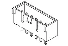 Produktfoto 1 von Molex 35312 Leiterplatten-Stiftleiste Vertikal, 10-polig / 1-reihig, Raster 2.5mm, Ummantelt