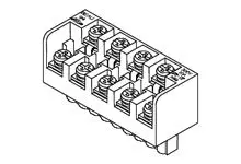 Produktfoto 1 von Molex Klemmstreifen Nylonlegierung 2-reihig 15A, Raster 5.08 mm, 300 V
