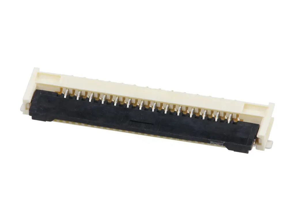 Molex 200528-0141, SMD gewinkelt FPC-Steckverbinder, 14-polig, Raster 1 mm, Kontakt mit Bodenberührung