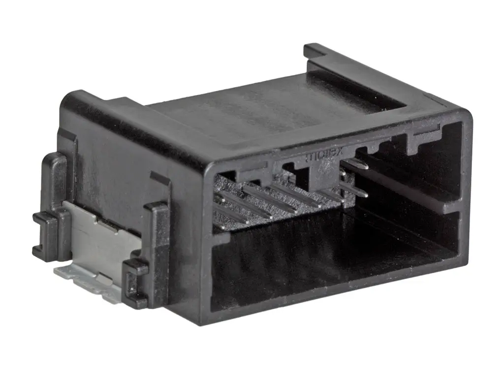 Produktfoto 1 von Molex 34897 Header, Kopfzeile, Stecker, 12-polig, Schwarz / 2-reihig, 4A