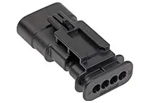 Produktfoto 1 von Molex 34899 Steckverbindergehäuse Gehäuse, Stecker, 4-polig, Schwarz / 1-reihig, 13A