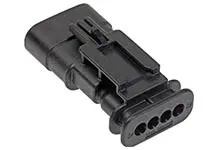 Produktfoto 1 von Molex 34899 Steckverbindergehäuse, Kabel, Steckverbindergehäuse, Crimpbefestigung, Stecker, 4-polig, Schwarz / 1-reihig