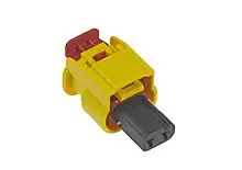 Produktfoto 1 von Molex 34900 Steckverbindergehäuse, Kabel, Steckverbindergehäuse, Crimpbefestigung, Buchse, 2-polig, Gelb / 1-reihig