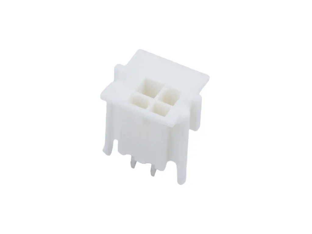 Molex 42440 Leiterplattenleiste Vertikal, 4-polig / 2-reihig, Raster 4.2 mm Raster Leiterplattenmontage, Ummantelt