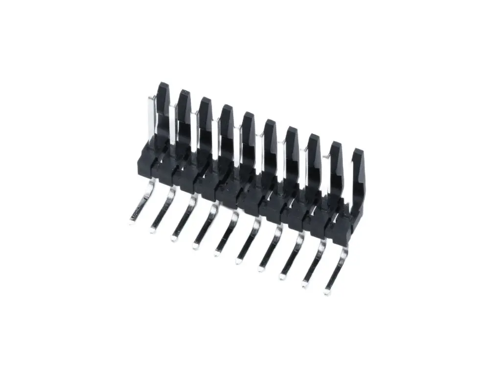 Molex 41672 Leiterplattenleiste gewinkelt, 10-polig / 1-reihig, Raster 3.96 mm Raster Durchsteckmontage, Unisoliert