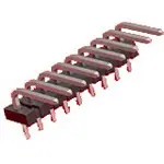 Molex 41662 Leiterplattenleiste gewinkelt, 5-polig / 1-reihig, Raster 3.96 mm Raster Leiterplattenmontage, Unisoliert
