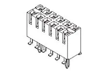 Produktfoto 1 von Molex 71395 Leiterplattenleiste Vertikal, 44-polig / 2-reihig, Raster 2.54 mm Raster Oberfläche, Ummantelt