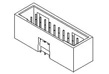 Produktfoto 1 von Molex 70567 Stift für Leiterplatten-Stiftleiste Vertikal, 8-polig / 2-reihig, Raster 2.54mm, Ummantelt