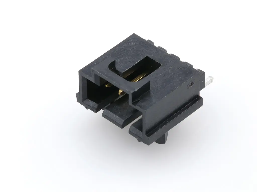 Produktfoto 1 von Molex 70634 Leiterplattenleiste gewinkelt, 14-polig / 1-reihig, Raster 2.54 mm Raster Oberfläche, Ummantelt