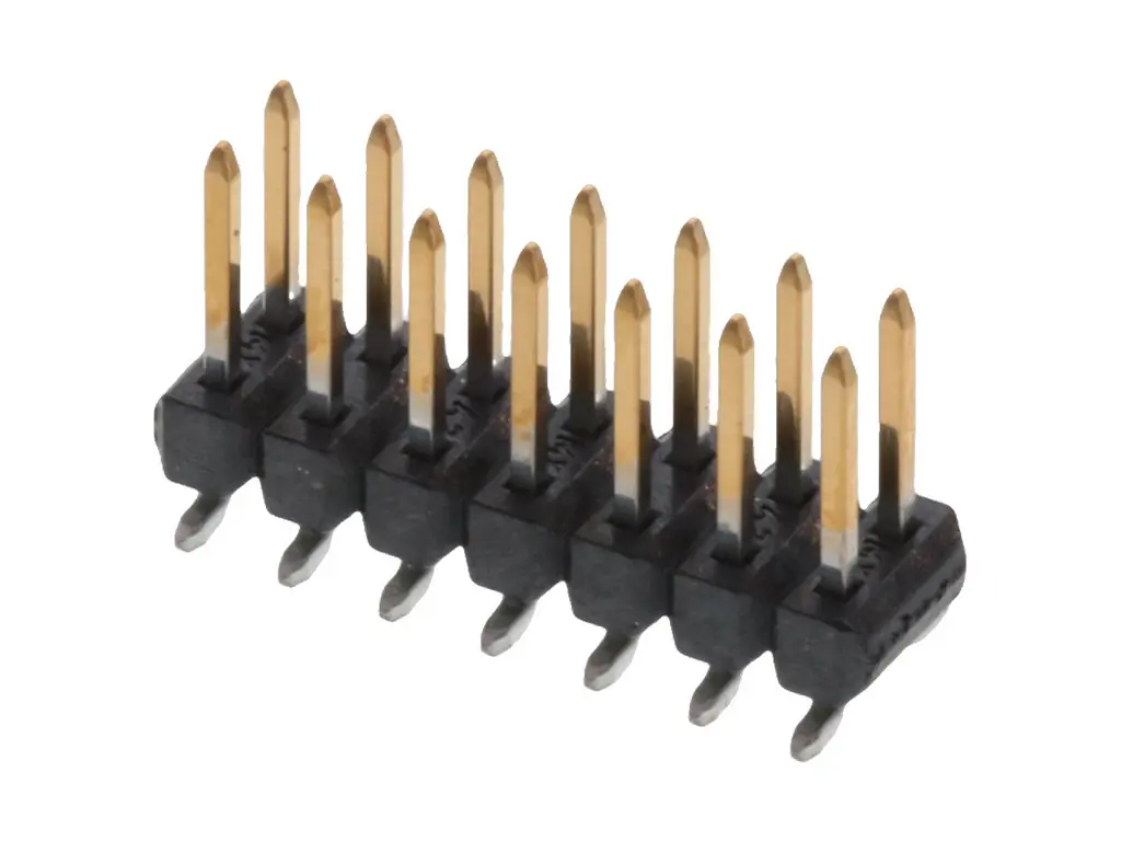 Produktfoto 1 von Molex 71308 Leiterplattenleiste Vertikal, 14-polig / 2-reihig, Raster 2.54 mm Raster Oberfläche, Unisoliert