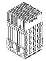 Produktfoto 1 von Molex 170390, 0.35 mm Backplane-Steckverbinder Anschluss, 56-polig Buchse, 12-reihig, Vertikal 14