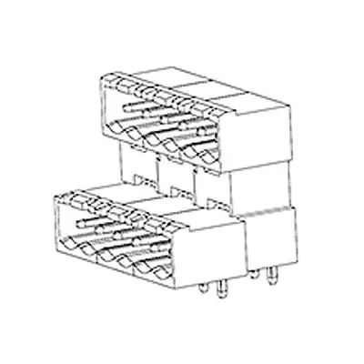 Produktfoto 1 von Molex 39538 Leiterplattensteckverbinder Horizontal, 20-polig / 1-reihig, Raster 5.08 mm