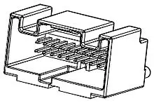 Produktfoto 1 von Molex 30700 Header, Kopfzeile, Stecker, 10-polig, Schwarz / 2-reihig, 7A