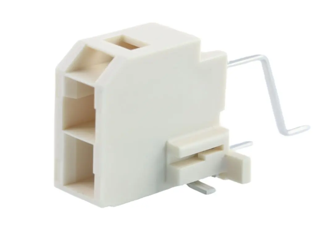 Produktfoto 1 von Molex 203555 Leiterplattenleiste gewinkelt, 2-polig / 2-reihig, Raster 6.5 mm Raster Oberfläche, Ummantelt
