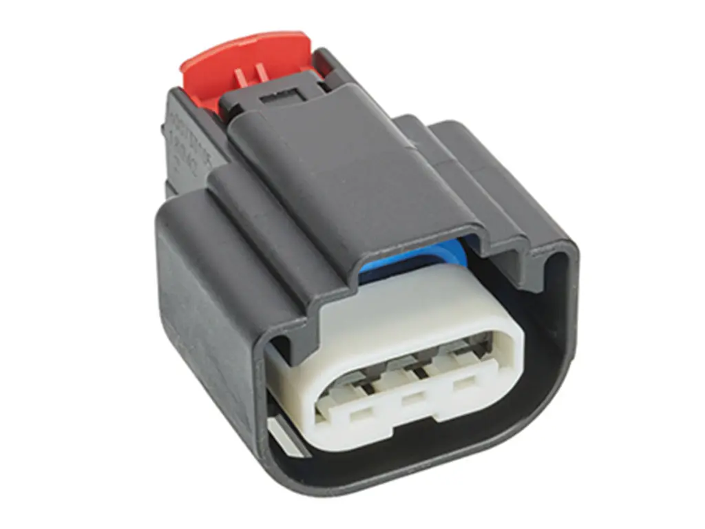 Produktfoto 1 von Molex 160073 Kfz-Steckverbinder, Kabel, Steckverbinderbaugruppe, Crimpbefestigung, Buchse, 3-polig, Grau / 1-reihig