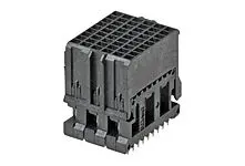 Produktfoto 1 von Molex 170415, 1.9 mm Backplane-Steckverbinder Anschluss, 54-polig Buchse, 9-reihig, Vertikal 6