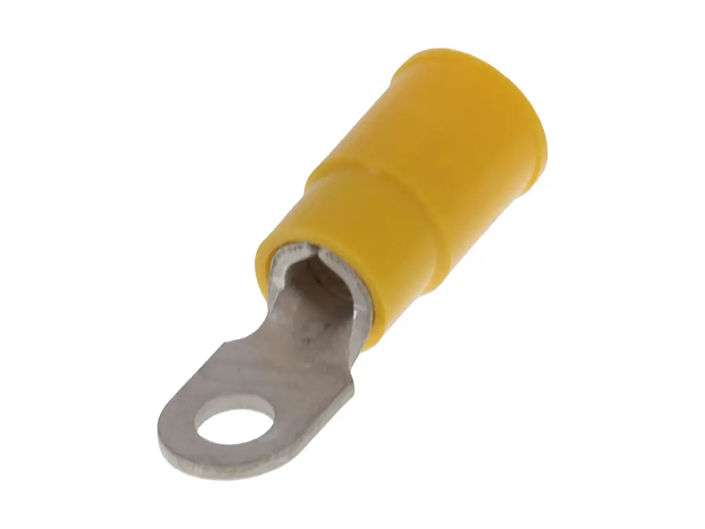 Produktfoto 1 von Molex 19070 Ringkabelschuh, Isoliert 12 AWG, Polyvinylchlorid, Gelb, 10 AWG max.AWG, M3.5