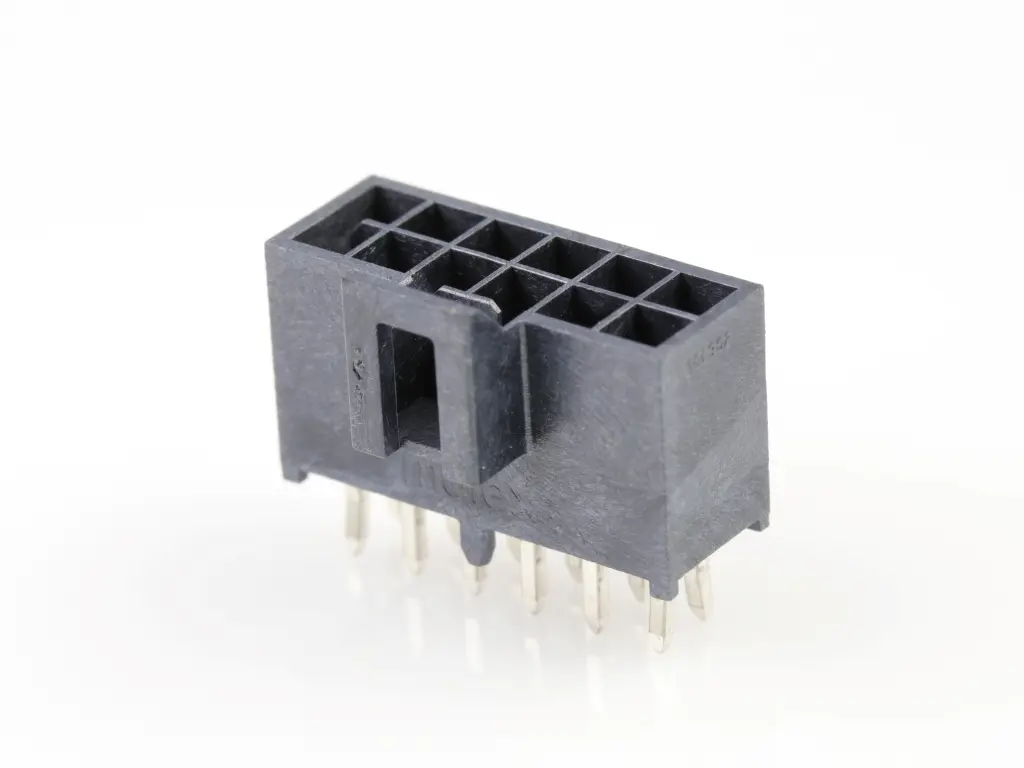 Molex 105310 Leiterplattenleiste Vertikal, 12-polig / 2-reihig, Raster 2.5 mm Raster Durchsteckmontage, Ummantelt